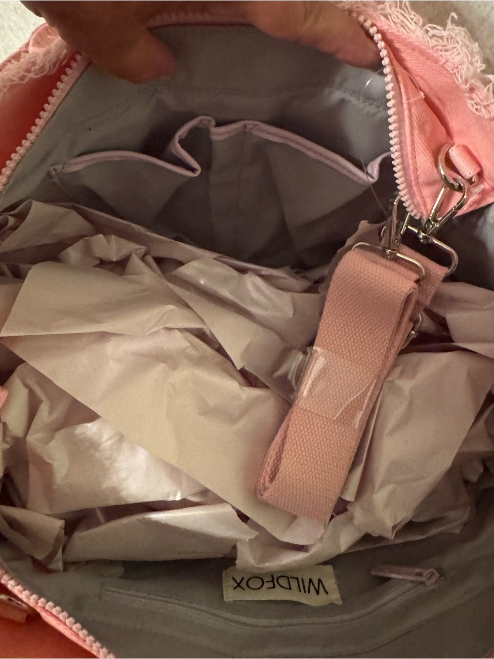 Wildfox Pink Frayed Patchwork Tote - Picture 5 of 7